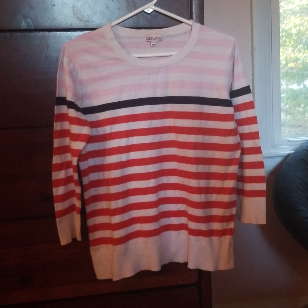 Striped 3 quarters sleeve